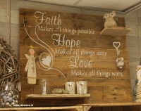 Workshop Wandbord Faith, Hope, Love