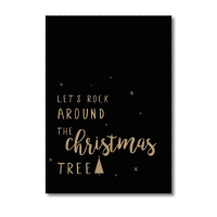 Kerstposter Let's Rock around the Christmas Tree
