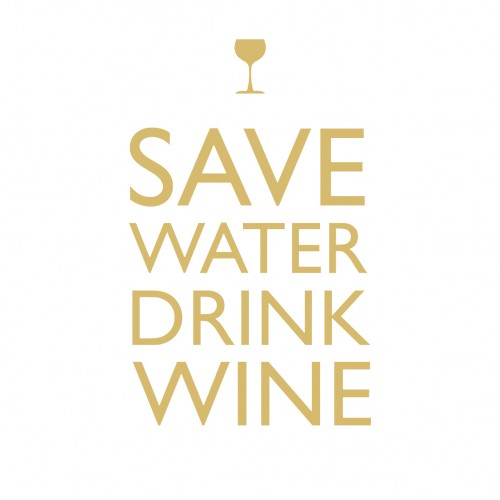 Save water drink wine servetten
