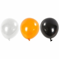 Ballonnen, wit, oranje, zwart