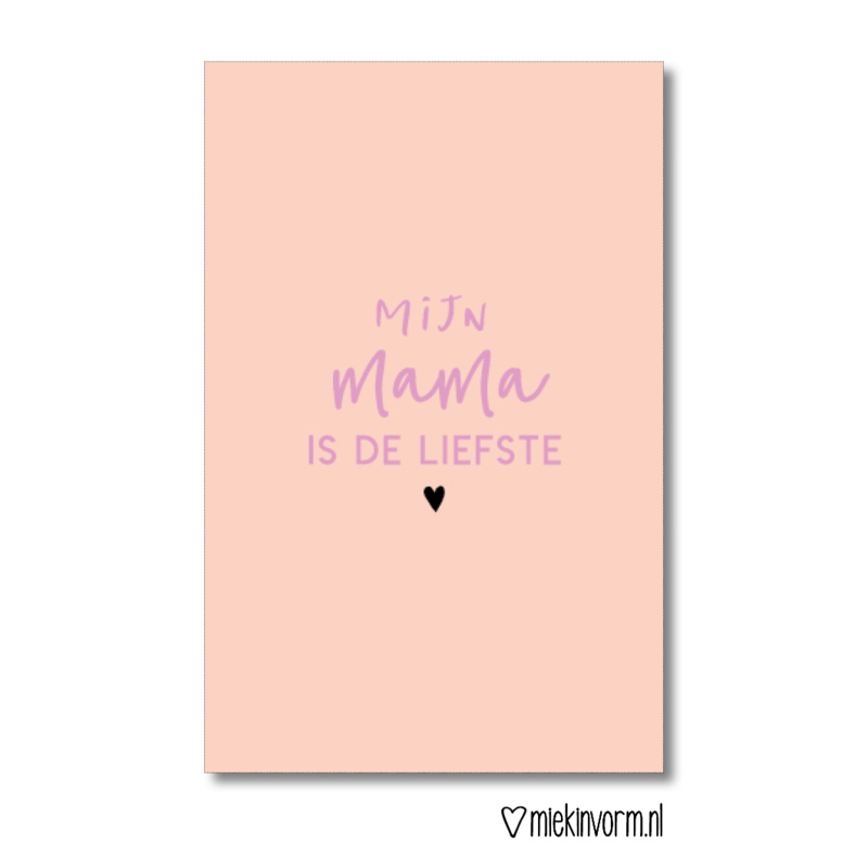 Mini-kaartje Mijn mama is de liefste
