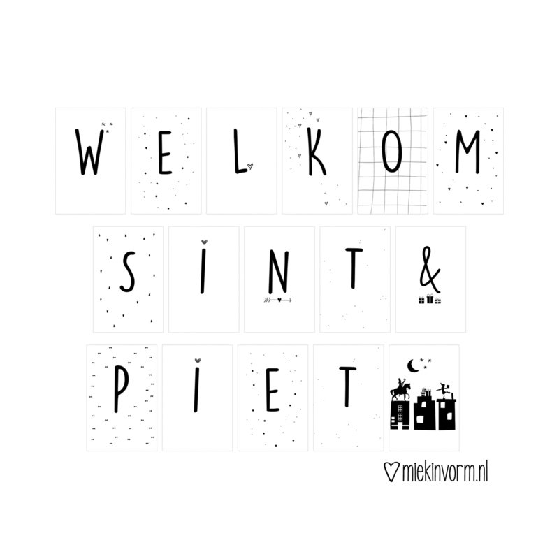Dhr Aziatisch Strippen DIY Sinterklaasslinger Welkom Sint & Piet - www.decooz.nl