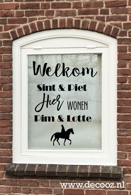 Sticker Welkom Sint & Piet