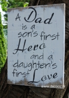 A dad is a son's first hero...
