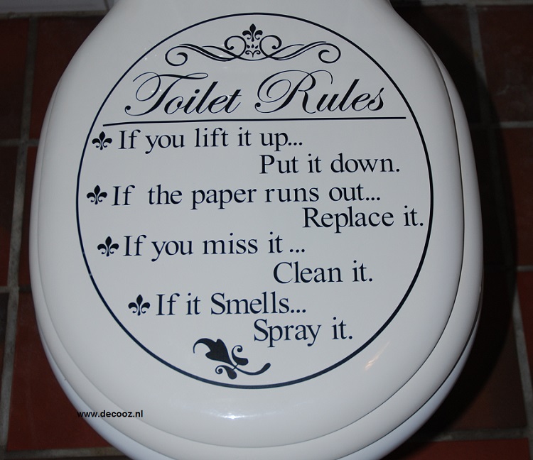 'Toilet Rules voor toiletbril'