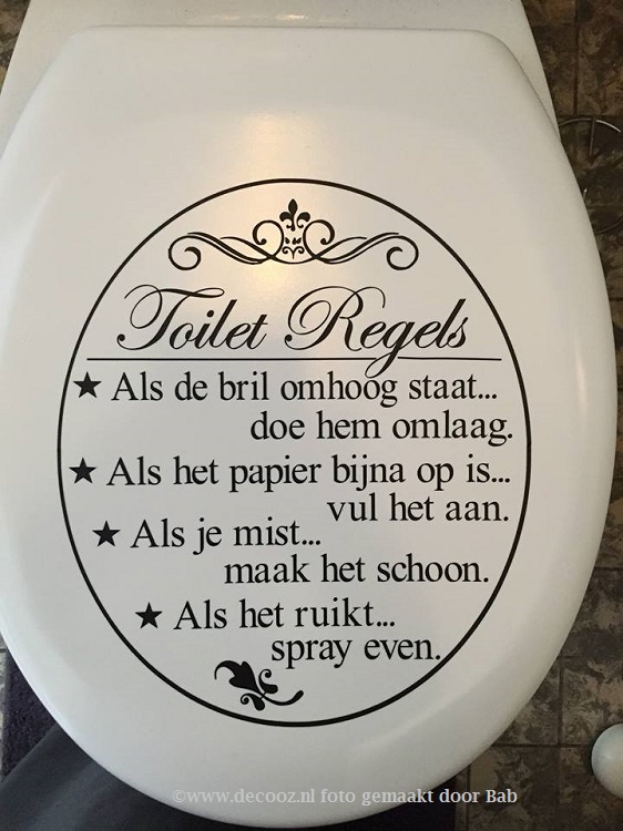 'Toilet Regels voor toiletbril'